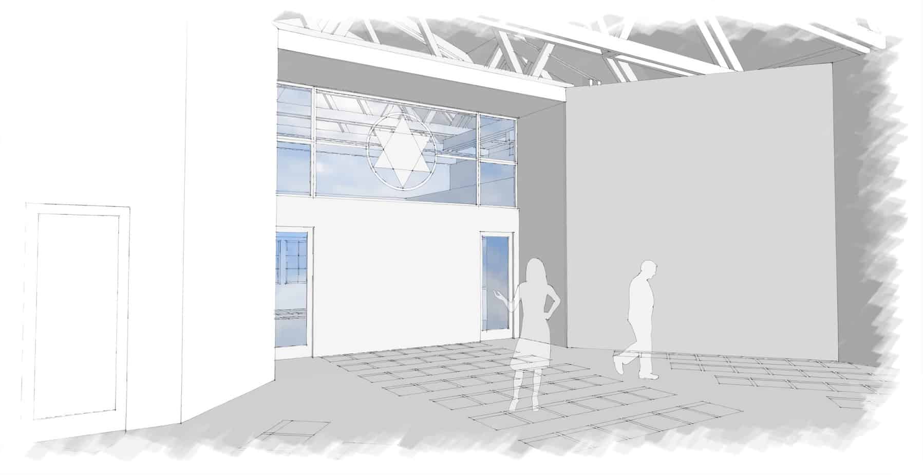 Wood River Jewish Community Center interior 6-45